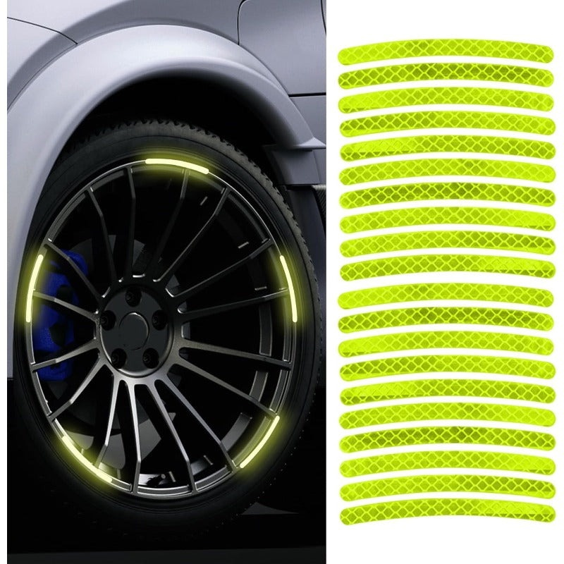 Waterproof Reflective Rim Stickers – Night Visibility Wheel Decals