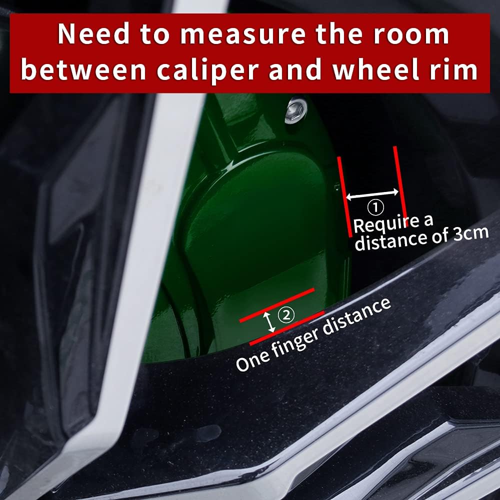 Automobile aluminum alloy caliper cover special car special buckle screw fixed caliper cover (4PCS)