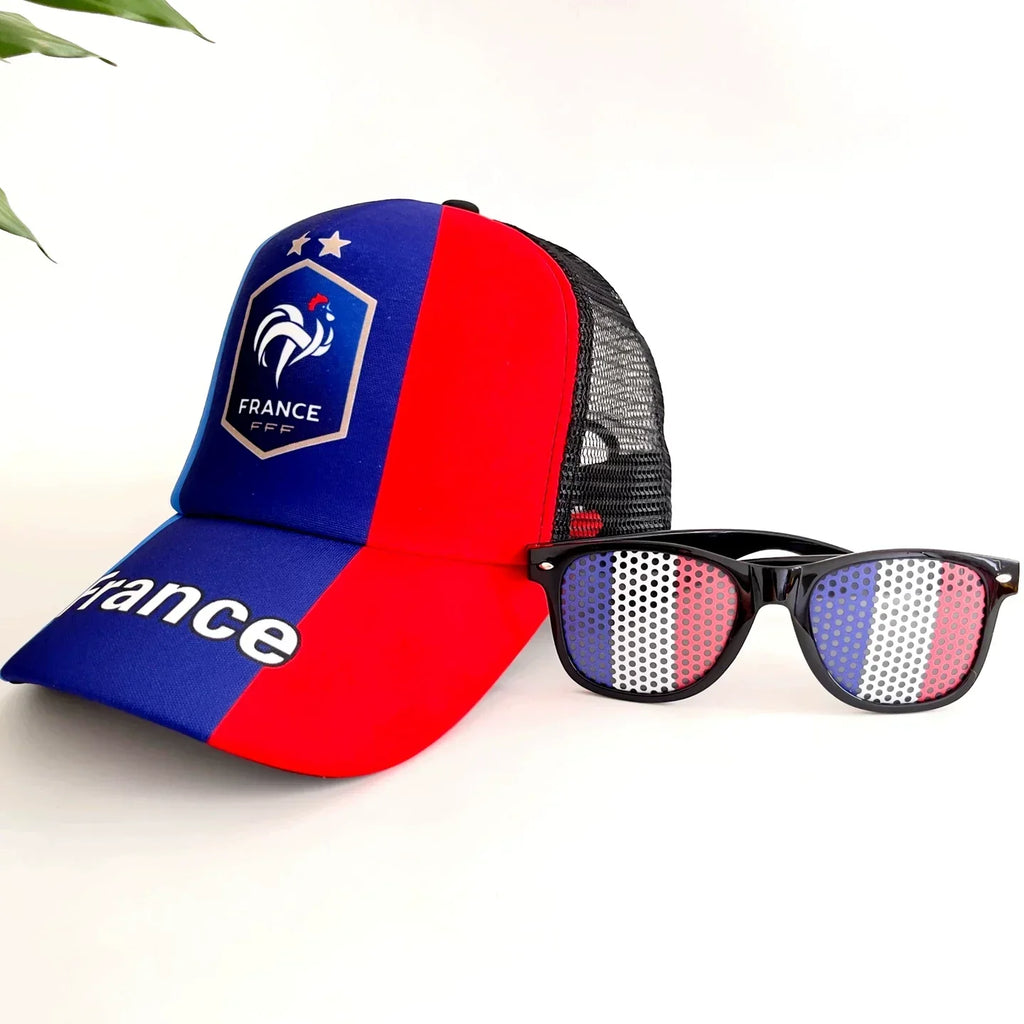 World Cup support hats and glasses